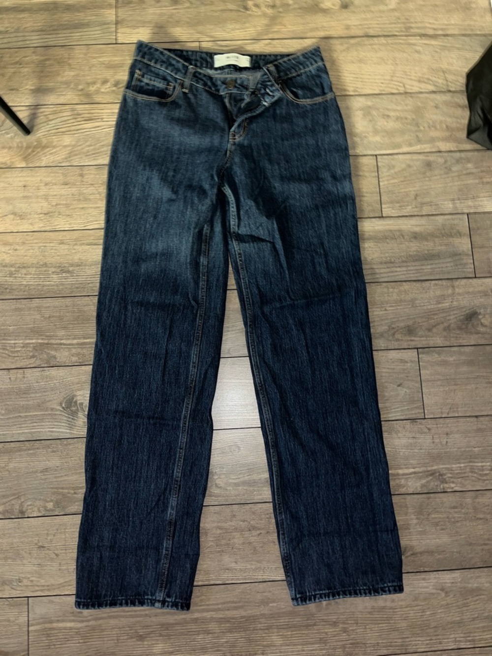 Hollister Dark Blue Women's Straight-Leg Jeans